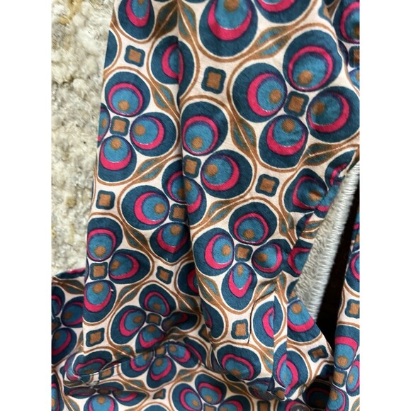 Chenaski Mens 70s Style Retro Red/Creme/Brown Moloko Funky Disco Shirt XXL 90’s - Picture 3 of 7